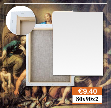 Tele Canvas con telaio 90X100 spessore 4cm - Belle Arti